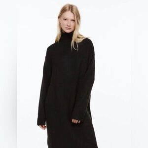 H&M Black Turtleneck Sweater Dress